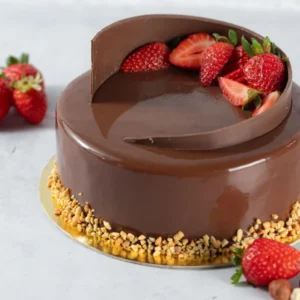 Torta de Avelã com Morango