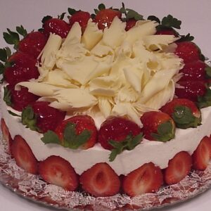 Torta Morango Chocolate Branco